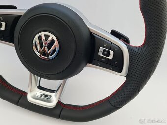 VOLANT VOLKSWAGEN R RLINE kožený ČERVENÉ PREŠÍVANIE - 3