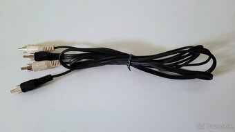 Kábel 2× RCA  / 2× RCA, čierny, biely - 3
