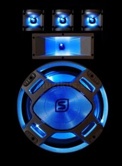 2 x skytec Disco PA 15" 800W LED, zosik Skytec SPL 1000 - 3