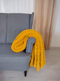 XXL slnečnica pletená puffy deka 160/200 - 3