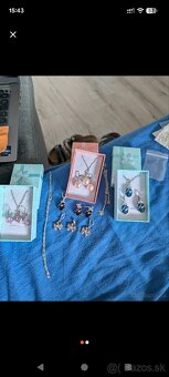 Strieborne nausnice,privesok retiazka - 3