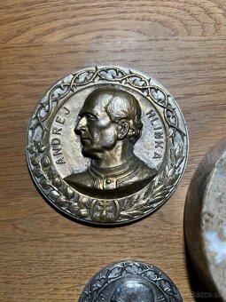 Andrej Hlinka Slovenský štát Ihriský 1939 - 8 cm bronz - 3