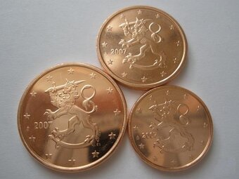1,2,5 eurocenty ,euromince, euro, ju€ centy - UNC. - 3