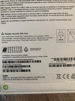 iPhone 15 256 GB nový vybraný z O2 blok o kupé - 3