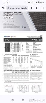 Solarne panely JA solar 530w dual - 3