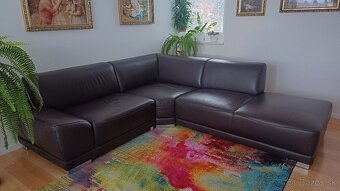 Predám rohovú koženú sedačku. - 3