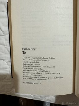 Stephen King – TO (tvrdá väzba, IKAR) - 3