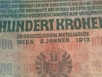Bankovka R-U Hundert Kronen 1912 - 3