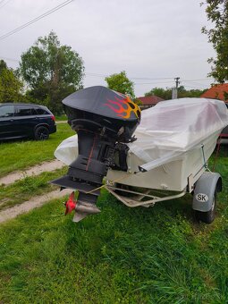 motorový čln + vozík za auto - 3