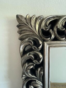 luxusne dizajnove strieborne zrkadlo 160x98 - 35% - 3