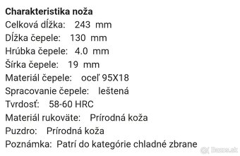 Vojenský nôž Finka NKVD koža - 3