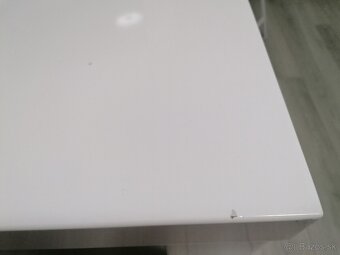 Jedálenský stôl 120 x 80 biely lesk - 3