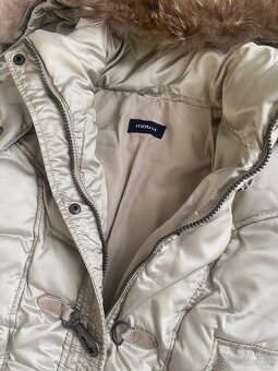 MOTIVI zlatá páperová zimná bunda s kožušinou z mývala, v.v. - 3