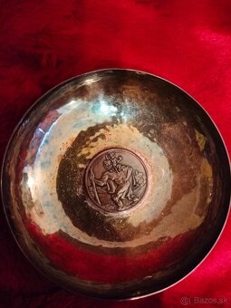 Ozdobný tanier striebro Nemecko Svätý Krištof - 3