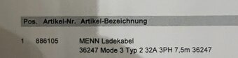 Nabíjaci kábel Mennekes – Charging Mode of Cable 3 Type - 3