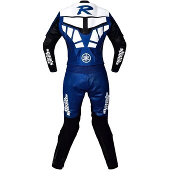 Moto Kožená Kombinéza Yamaha Blue - 3