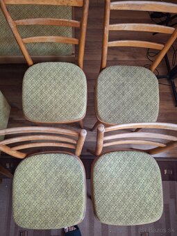 Pevné drevené retro staré stoličky/cena za 1 ks - 3