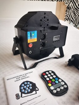 4ks Batériové akku led pary RGBW,diaľkové ov. +Taška - 3