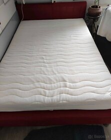 Kožená manželská posteľ s matracom - 3