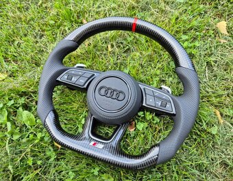 AUDI VOLANT KARBONOVY RS ZKOSENY s airbagom - 3