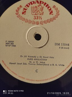 LP ROK 1956 RARITA SUPRAPHON ANGLICTINA - 3