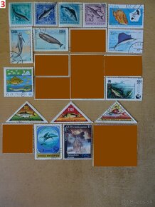 Nádherné poštové známky RYBY - 3