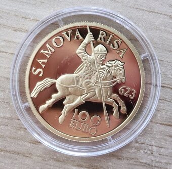 AKCIA Predam zlatu 100e mincu Samova ríša+100e Modrotlač - 3