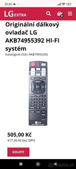 LG originál diaľkové audio - 3