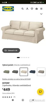 Predam sedaciu supravu EKTORP Ikea 3+2 - 3