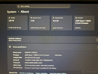 Herný pc Ryzen 7 5800X RTX 5060 - 3