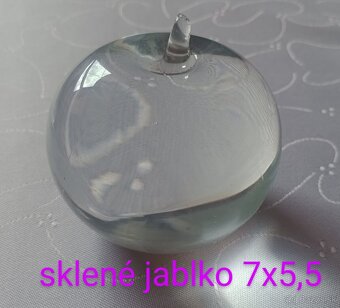 Predám sklenenú vázu, misku, jablko - 3
