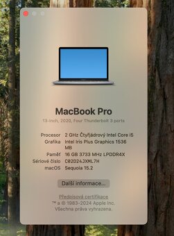 Macbook PRO 2020, 16GB, 500GB, Záruka, poslední model bootca - 3