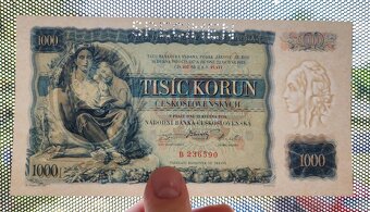 1000 kč, 1934, SPECIMEN, seria B - - 3