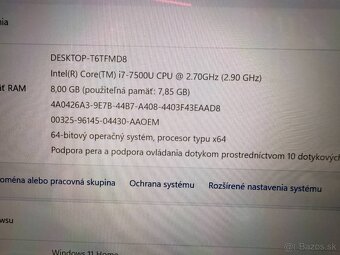 Notebook Lenovo Yoga 720 i7-7500U / 8GB RAM / SSD / dotykový - 3
