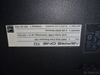 Mininotebook Acer Aspire One D722-11.6" - 3