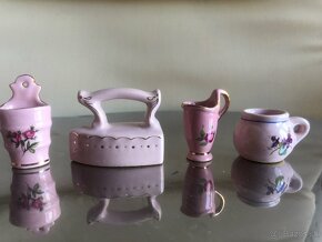 Miniatúry ružový porcelán - 3