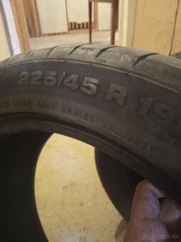 Predám 2ks letné pn.225/45r19 continetal - 3