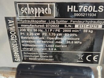 Stiepacka scheppach HL760LS na drevo - 3