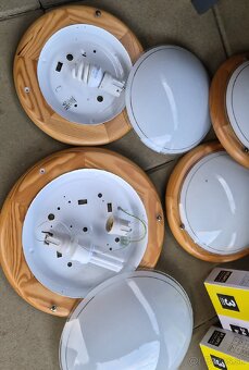 Stropné svietidlo drevo/sklo - 3