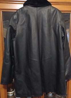 Bravčová kožená čierna bunda - 3