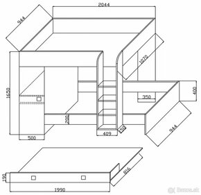 Poschodova postel - 3