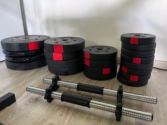 Sada na cvičenie 115kg- lavička a kladka - 3