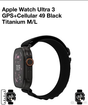 Apple Watch Ultra 3 GPS+Cellular 49 Black Titanium M/L - 3