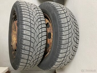 Sada 4 plechových diskov so zimnými pneu Dunlop - 3