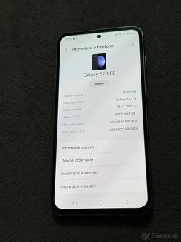 Predám Samsung Galaxy S23 FE 8GB Rám 128GB Black Známky - 3