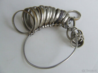 Starý merač prstov na obrúčky. Alpaka. - 3