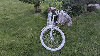 Retro bicykel 26" biela metaliza - 3