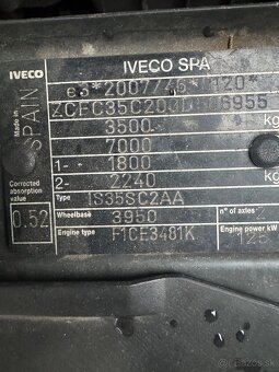 Iveco dodávka do 3,5t dĺžka 6,9m,typ motora:F1CE3481K B - 3