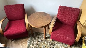 Súprava kreslá, stolík v štýle “Halabala” - 3