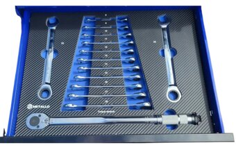 Dielenský vozík METALLO PRO s náradím – 8 zásuviek / komple - 3